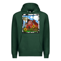 Sports Green rustic western barn olivia Premium Hoodie - OliviaCreatesArt