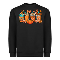 Black Kidney Cancer coffee cups orange ribbon Heavyweight Sweatshirt - NancyCooperArtShop