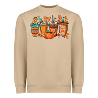 Mushroom Kidney Cancer coffee cups orange ribbon Heavyweight Sweatshirt - NancyCooperArtShop