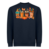 Kidney Cancer Coffee Cups Orange Ribbon Heavyweight Sweatshirt | Teevron