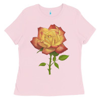 Bubblegum Pink rainbow's end rose Ladies Tee - LillyAllenDesigns