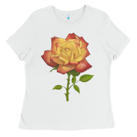 White rainbow's end rose Ladies Tee - LillyAllenDesigns