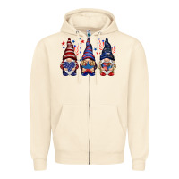 Sandshell 4th Of July gnomies with stars Zipper Hoodie - HowdyJamesFarm