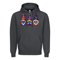 Smoke 4th Of July gnomies with stars Zipper Hoodie - HowdyJamesFarm