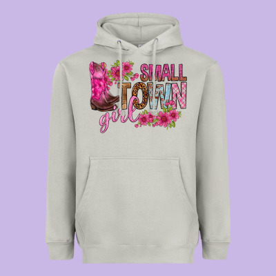 Small Town Girl With Flowers Bbs Heavyweight Hoodie Designed By Bundleandbundleshop