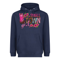 Navy small town girl with flowers bbs Heavyweight Hoodie - BundleAndBundleShop