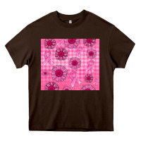 Chocolate Brown breast cancer Heavy Core Tee - Jasminsmagicworld