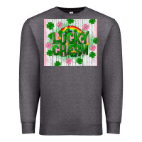 Charcoal Heather lucky charm st patricks day Premium Sweatshirt - FaDigitalArtStudio
