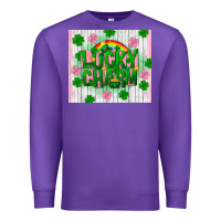Purple lucky charm st patricks day Premium Sweatshirt - FaDigitalArtStudio