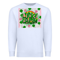 White lucky charm st patricks day Premium Sweatshirt - FaDigitalArtStudio