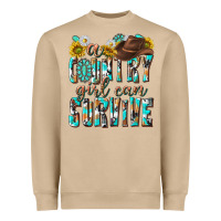 Mushroom Western a Country Girl Can Survive Heavyweight Sweatshirt - texasbilliewilder
