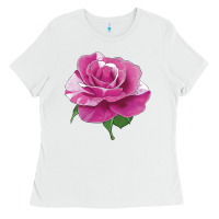 White parade day rose Ladies Tee - LillyAllenDesigns