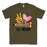 Army Green peace love 1st grade Classic Tee - JahusDesignShop