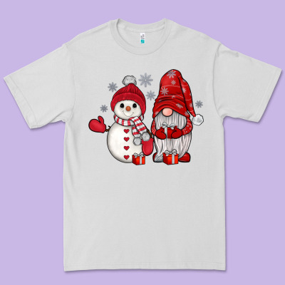 Snowman Gnome Premium Tee Designed By Jahusdesignshop