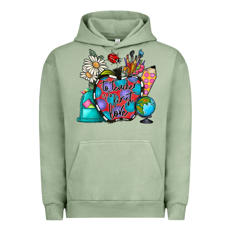 To Teacher Is To First Love Urban Hoodie by CowhideDigitalArt | Teevron