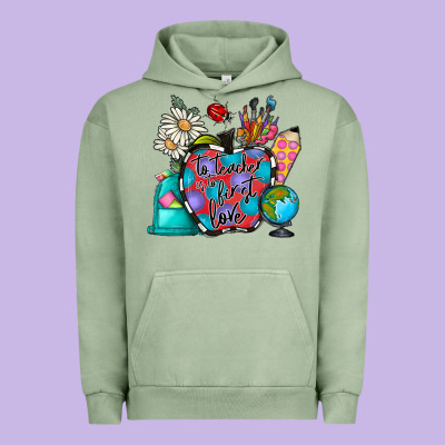 To Teacher Is To First Love Urban Hoodie Designed By Cowhidedigitalart