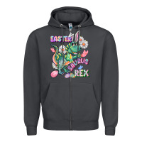 Smoke Easter Saurus Rex Easter Day Zipper Hoodie - CowGirlArtShop