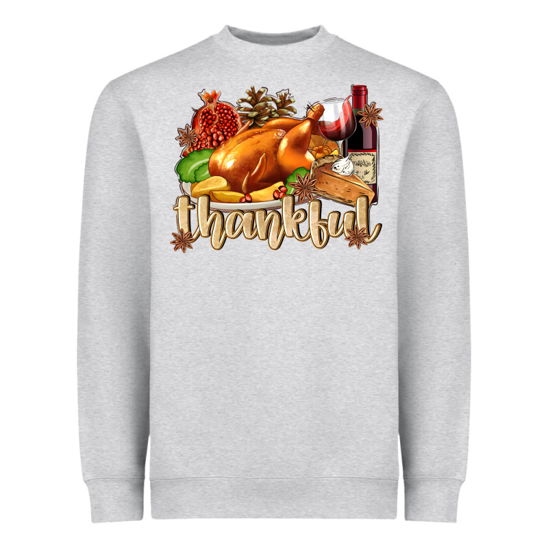 Thankful With Turkey Heavyweight Sweatshirt by texasbilliewilder | Teevron