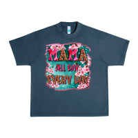 Midnight Navy mama all day everyday Urban Heavy Tee - LillyAllenDesigns