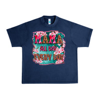 Navy mama all day everyday Urban Heavy Tee - LillyAllenDesigns