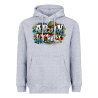 Heather Grey Army mom Mother's Day Heavyweight Hoodie - FaDigitalArtStudio