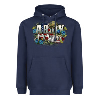 Navy Army mom Mother's Day Heavyweight Hoodie - FaDigitalArtStudio