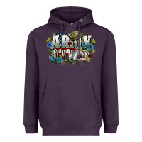 Plum Army mom Mother's Day Heavyweight Hoodie - FaDigitalArtStudio