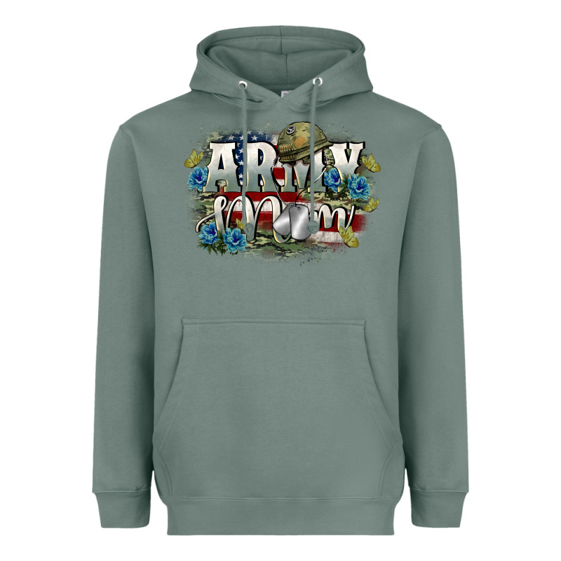 Army Mom Mother's Day Heavyweight Hoodie by FaDigitalArtStudio | Teevron