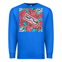 True Royal cosmetic fake eyelashes and butterfly with leopard seamless pattern bb Premium Sweatshirt - BundleAndBundleShop