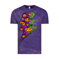 Cloud Purple halloween lightning bolt Vintage Tee - BundleAndBundleShop