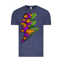 Vintage Denim halloween lightning bolt Vintage Tee - BundleAndBundleShop