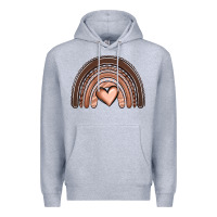 Heather Grey melanin rainbow Premium Hoodie - OliviaCreatesArt