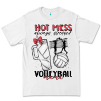 White hot mess always stressed volleyball mama Premium Tee - MaliasSmallBusiness