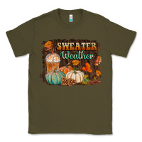 Army Green sweater weather Classic Tee - BundleAndBundleShop