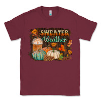Burgundy sweater weather Classic Tee - BundleAndBundleShop