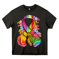 Asphalt all color ribbon with boxing gloves Heavy Core Tee - NancyCooperArtShop