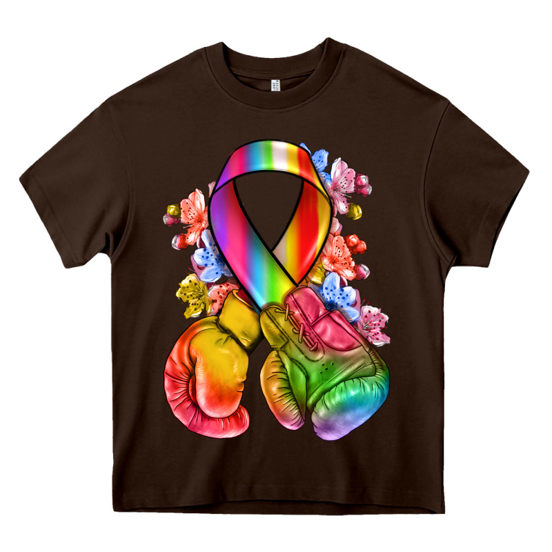 All Color Ribbon With Boxing Gloves Heavy Core Tee by NancyCooperArtShop | Teevron