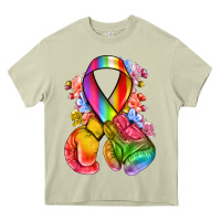 Mossy all color ribbon with boxing gloves Heavy Core Tee - NancyCooperArtShop