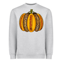 Heather Grey Softball Pumpkin Heavyweight Sweatshirt - texasbilliewilder