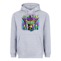 Heather Grey Rockin' the mom Mother's Day Heavyweight Hoodie - FaDigitalArtStudio