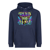 Navy Rockin' the mom Mother's Day Heavyweight Hoodie - FaDigitalArtStudio