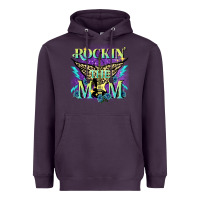 Plum Rockin' the mom Mother's Day Heavyweight Hoodie - FaDigitalArtStudio