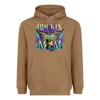 Toasted Coconut Rockin' the mom Mother's Day Heavyweight Hoodie - FaDigitalArtStudio