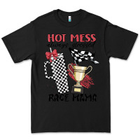 Black hot mess always stressed race mama Premium Tee - MaliasSmallBusiness