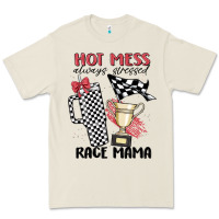 Bone hot mess always stressed race mama Premium Tee - MaliasSmallBusiness