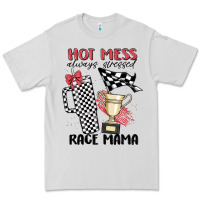 Dove Grey hot mess always stressed race mama Premium Tee - MaliasSmallBusiness