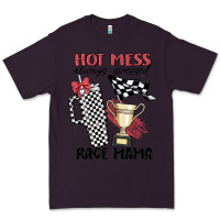 Plum hot mess always stressed race mama Premium Tee - MaliasSmallBusiness