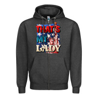 Charcoal Heather Thats my lady 4th of july Zipper Hoodie - CowGirlArtShop