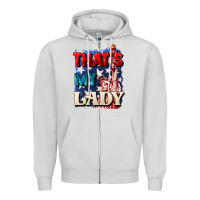 Dove Grey Thats my lady 4th of july Zipper Hoodie - CowGirlArtShop