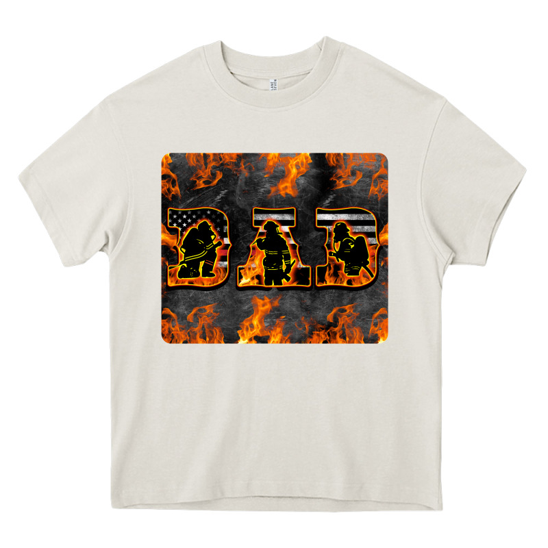 American Firefighter Dad Heavy Core Tee by LillyAllenDesigns | Teevron